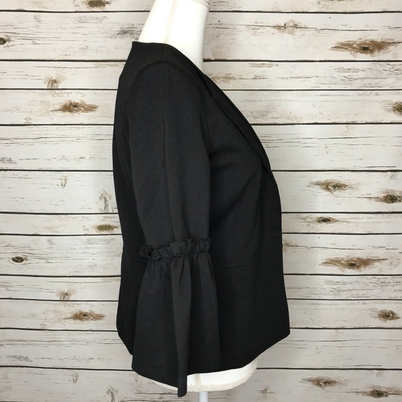 🌴NWT ASDS 3/4 Bell Sleeve Soft Black Jacket Sz M - Picture 3 of 8